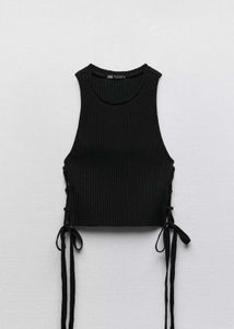 ZARA Black Knit Cut Out Top