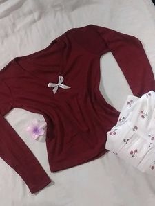 PINTERESTY KOREAN LONG SKIRT ERA AND TOP 🍒 HANDMA