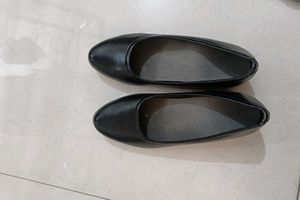 Black Leather Flats
