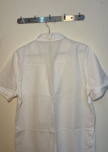 Elegant White Short Sleeve Shirt