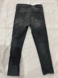 Zara Distressed Black Denim Jeans