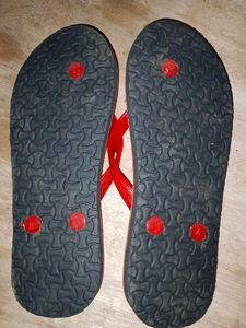 Red Floral Flip-Flops