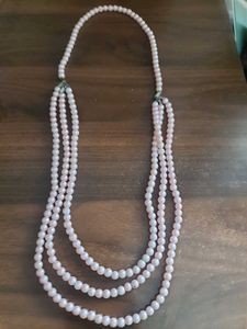 Vintage Pink Pearl Multi-Strand Necklace