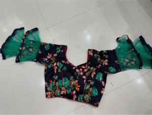 Floral Frill Sleeves Blouse 32 Bust