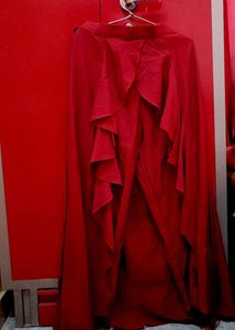 Ruffle Plazo || Mehroon Colour