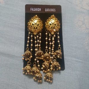 Luxor Gold Plated Jhumki Earrings
