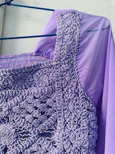 Purple Puff Sleeve Top