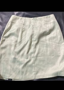 Mint Green Satin Mini Skirt