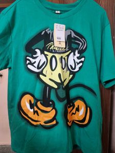 Green Mickey Mouse Graphic Tee