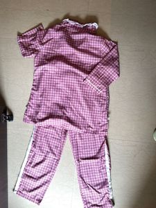 Pink Plaid Pajama Set