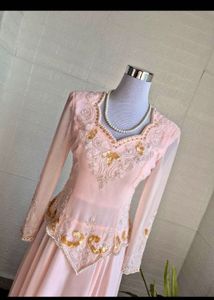 Pink Classic Embellished Dress❤️