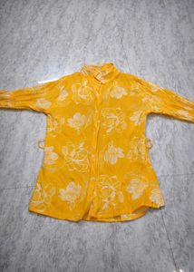 Floral Print Yellow Top