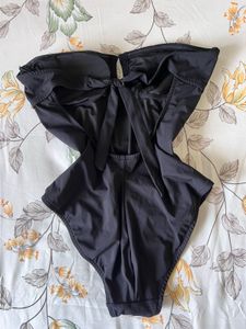 Black Strapless One-Piece