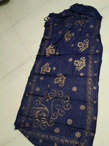 Elegant Blue & Gold Dupatta