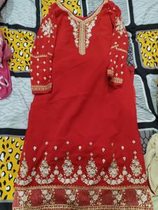 ♥️handmade zari work kurta  plazo set