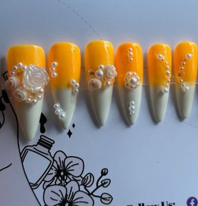 Princess 3D Floral Press-on Nails