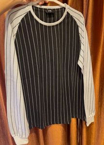 H&amp;M Striped Relaxed Fit Sweatshirt