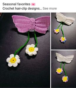 Lui Creations Crochet Hairclip.