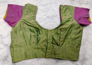 Beautiful Green Color Silk blouse
