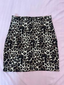 Leopard Print Mini Skirt
