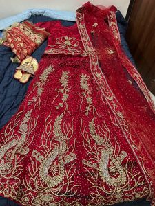 Maroon Wedding Lehenga