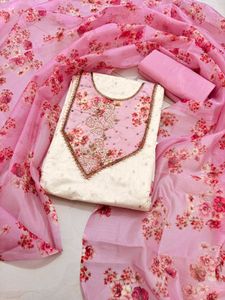 Elegant Floral Embroidered Suit Piece