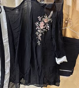 Stylish Black Georgette Dress