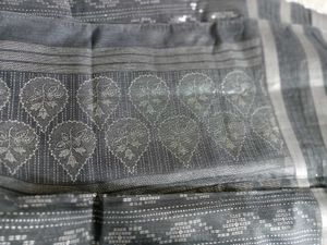 Elegant Gray &amp; Silver Sari