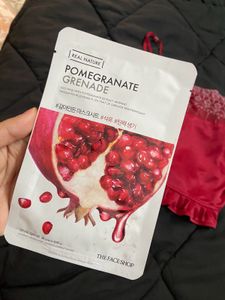 Red Satin Cami &amp; Mask Set