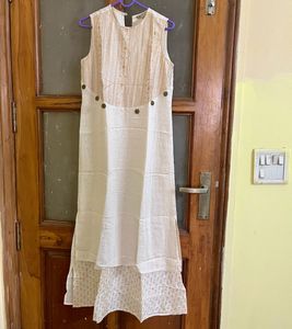 Global Desi Elegant Cotton Maxi Dress /Kurta