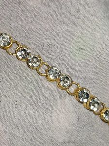 Gold Rhinestone Chain Necklace