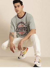 Men Drop Shoulder Oversized  T-shirt