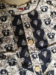 Black And White  Kurti Set