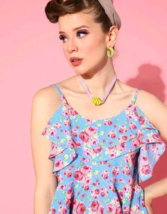 Floral Ruffle Cami Top