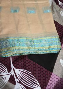 Cotton Saree With Stiched Blouse