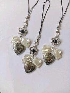 Pinteresty Heart Locket Phone Charms ⚝.ೃ࿔