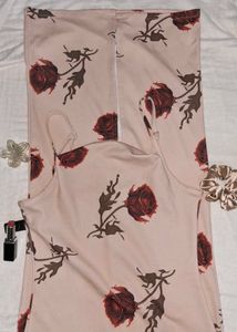 Y2k rose print BODYCON dress