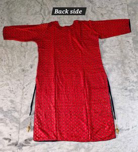 Red &amp; Blue Kurta Set