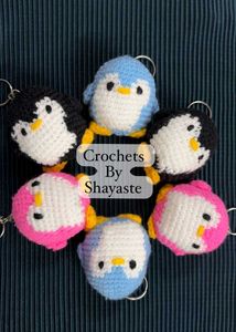 Crochet Penguin Keychains