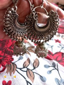 Shimmering Oxidized Unique Earrings