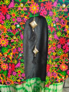 Embroidered Mirrorwork Fulkari Work Kurti