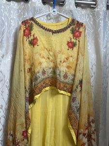 Lemon Colour Designer Dress