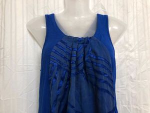 Blue Sleeveless Top For Women