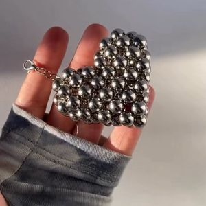 Beaded Heart Keychain