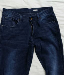 Spykar Men Dark Blue Slim Fit Narrow Length Jeans