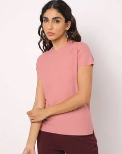 Pink Ribbed Tee - FIG Basic top