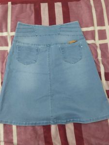 Denim A-Line Skirt