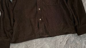 Oversized Cropped Corduroy Shirt