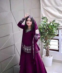 Elegant Blue Embroidered Dress