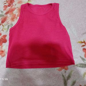 Pink Ribbed Tank Top